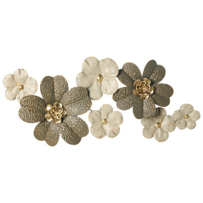 Image of Beliani Wall Decor Flower Lanthanum Metal 52cm Beige