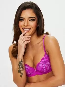 Image of Ann Summers Sexy Lace Planet Padded Plunge Lilac, Bright Purple, Size 32E, Women