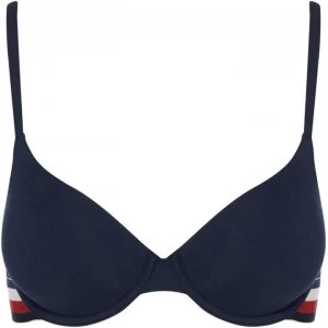 Image of Tommy Bodywear Signature Stripe T-Shirt Bra - Navy