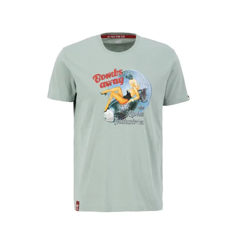 Image of alpha industries T-Shirt Alpha Industries Nose Art Vert Male S