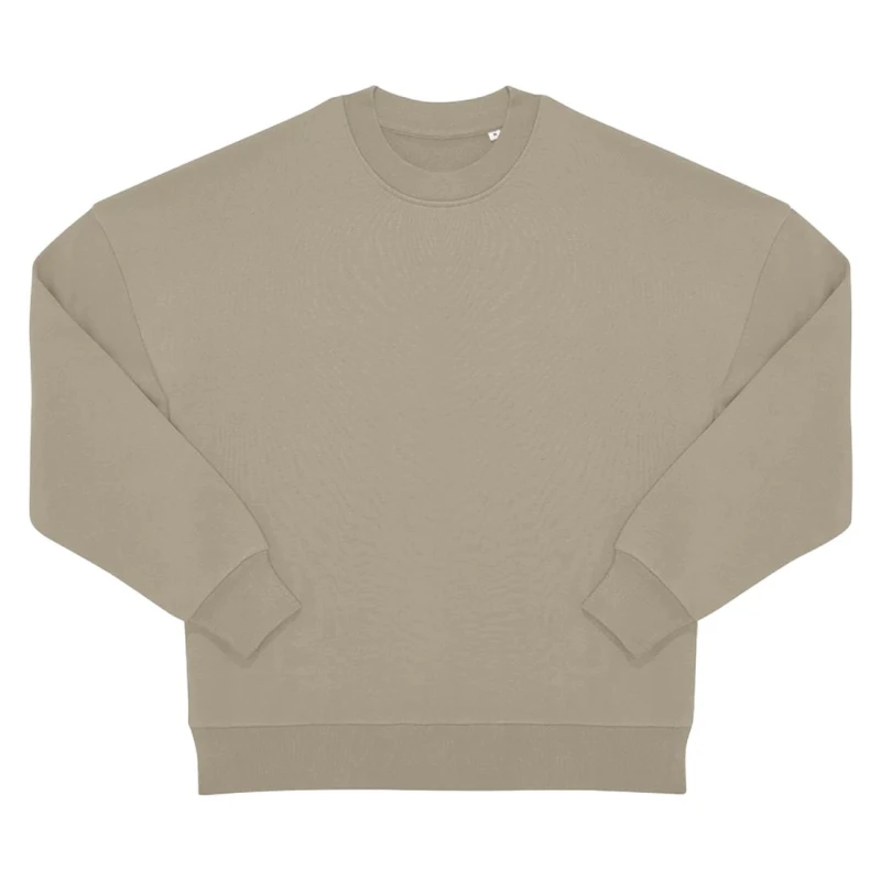 Image of B&C Mens Influence Crew Neck Sweatshirt in Beige Size: XS Beige Male XS