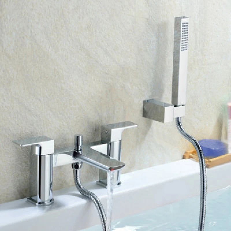 Image of Astra Modern Bridge Deck Mounted Bath Shower Mixer Tap
