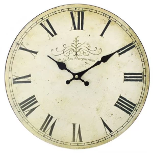 Image of Vintage Style Cafe Des Marguerites Wall Clock