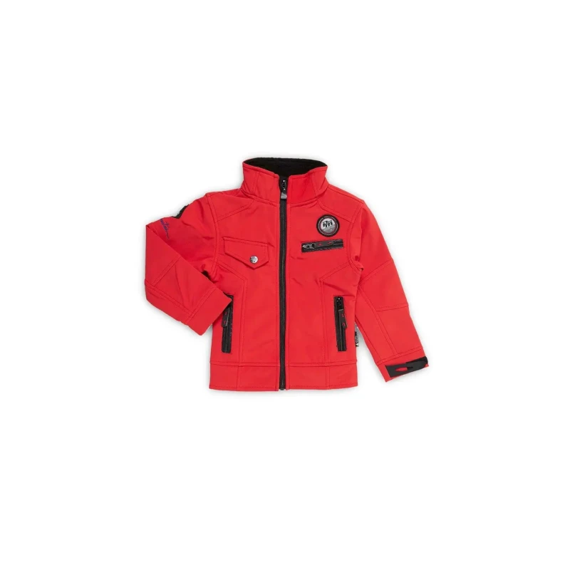 Image of Peak Mountain Children's softshell jacket Peak Mountain Ecorry Rouge Male 10 ans ECORRY/10-16/BG-ROUGE