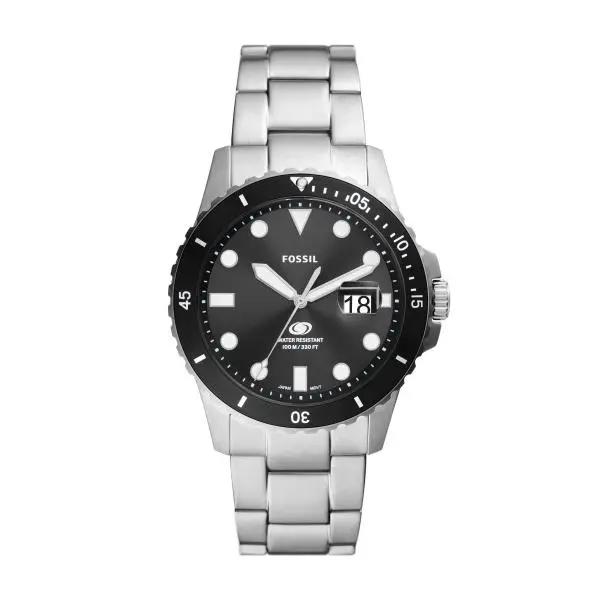 Image of Fossil Blue Dive Black Dial Stainless Steel Bracelet Mens Watch FS6032 FS6032