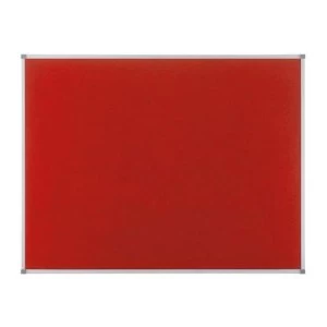 Image of Nobo Classic 900 x 600mm Noticeboard with Red Felt Surface Aluminium Frame and Wall Fixing Kit