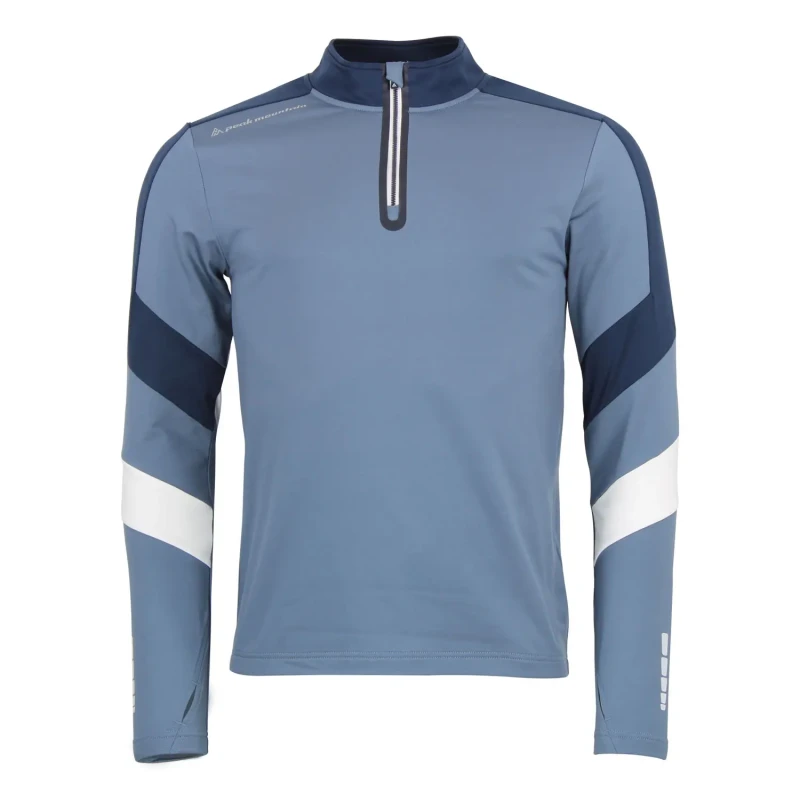 Image of Long-sleeved zip-up undershirt Peak Mountain Caspiro Bleu Male L