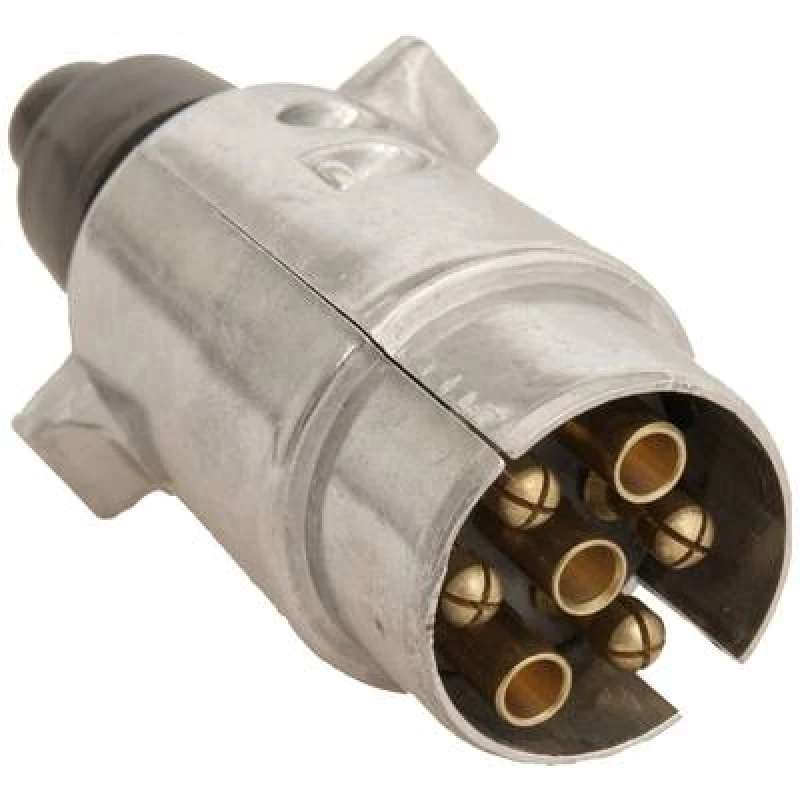Image of HP Autozubehoer HP Autozubehoer 28430 Trailer connector [7-pin socket - 7-pin plug] Aluminium 28430
