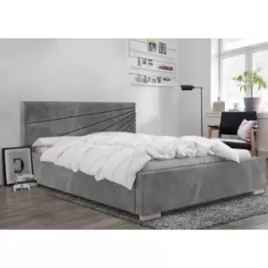 Image of Fenna Bed Single Plush Velvet Grey