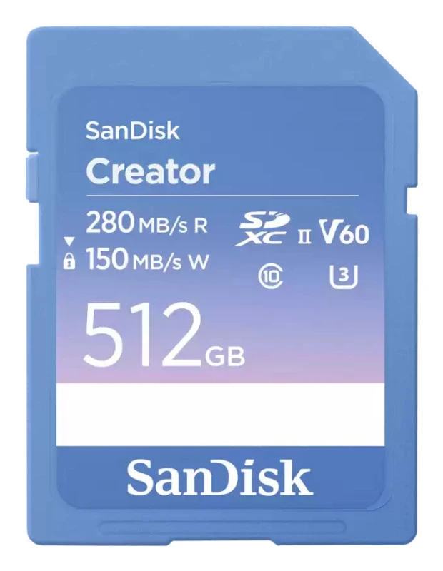 Image of SanDisk Creator - flash memory card - 512GB - SDXC UHS-II SDSDXEP-512G-GNCIS