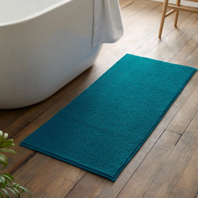Image of Catherine Lansfield Bobble 50cm x 120cm Runner Bath Mat Teal