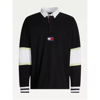 Image of Tommy Jeans Tjm Tommy Badge Rugby - Black BDS