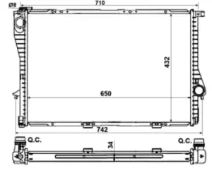 Image of NRF 55321 Engine Cooling Radiator Aluminium Brazed cooling fins