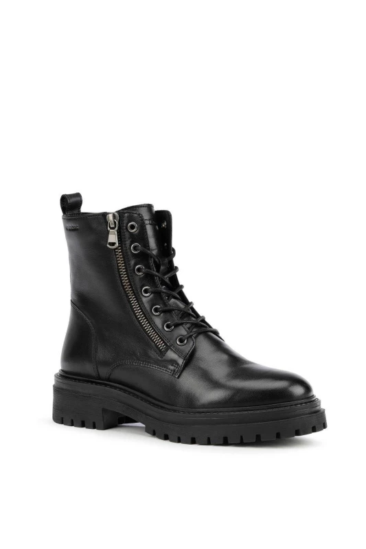 Image of Geox Womens D IRIDEA F ANKLE BOOTS in Black Size: 6 Black Female 6