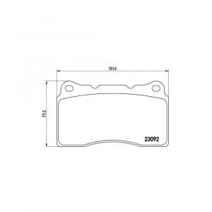 Image of Front Brake Pad Set BREMBO P 54 040