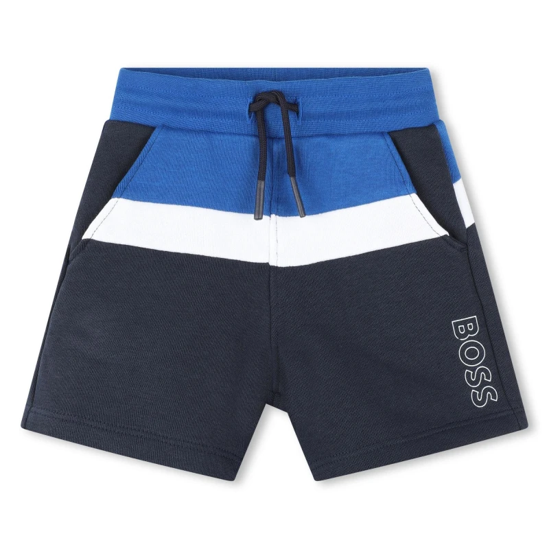 Image of Boss Striped Shorts Infants - Blue Blue One Size