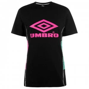 Image of Umbro Horizon T Shirt - Black/BerryPink