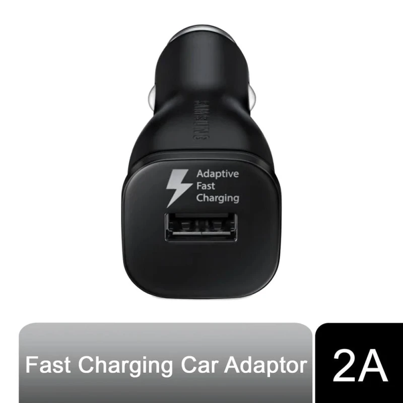 Image of Samsung 2A Dual Port Adaptive Fast Car Charger for Samsung EP-LN915U Black