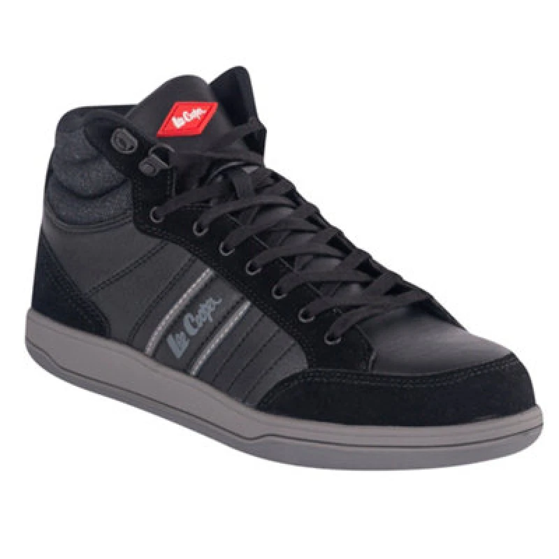 Image of Lee Cooper Workwear Lee Cooper Workwear Men Contrasting Stitching S1P SRA Ankle Boots in Black Size: 8 Black 8 Male 5050217295060