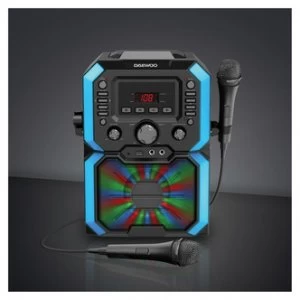 Image of Daewoo AVS1492 Bluetooth Karaoke Machine in White CD Player USB