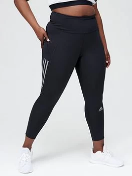 Image of adidas Plus Size Own The Run Leggings - Black, Size 3X, Women