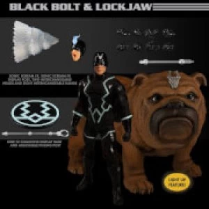 Image of Mezco One:12 Collective Black Bolt and Lockjaw Action Figure