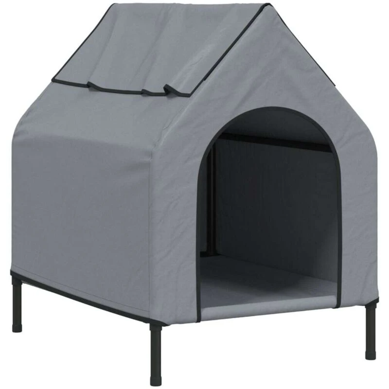 Image of VIDAXL Dog House Light Grey Oxford Fabric and Steel Vidaxl 172590