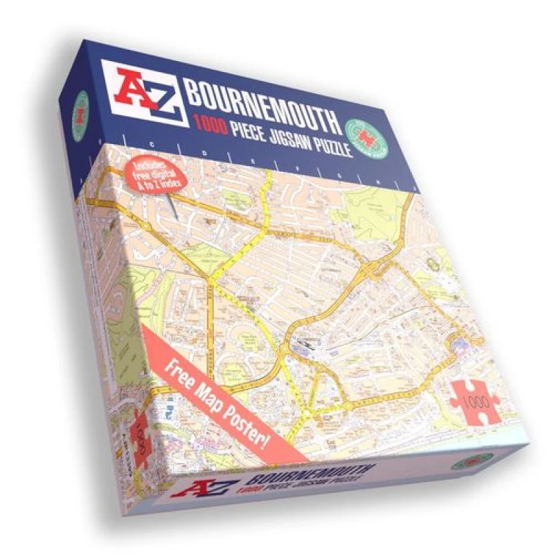 Image of A to Z A to Z Map of Bournemouth 1000 Piece Jigsaw Puzzle