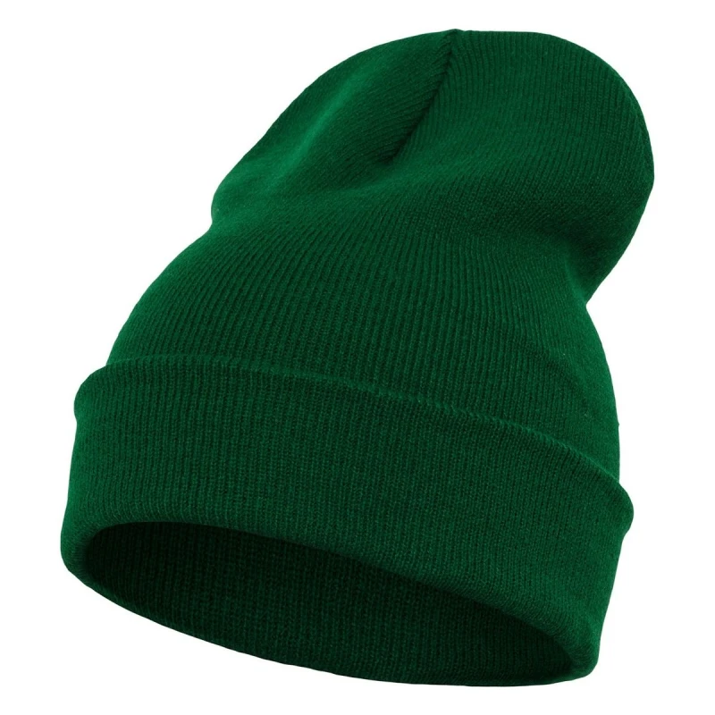 Image of Yupoong Flexfit Heavyweight Long Beanie Winter Hat in Lime Lime Unisex One Size