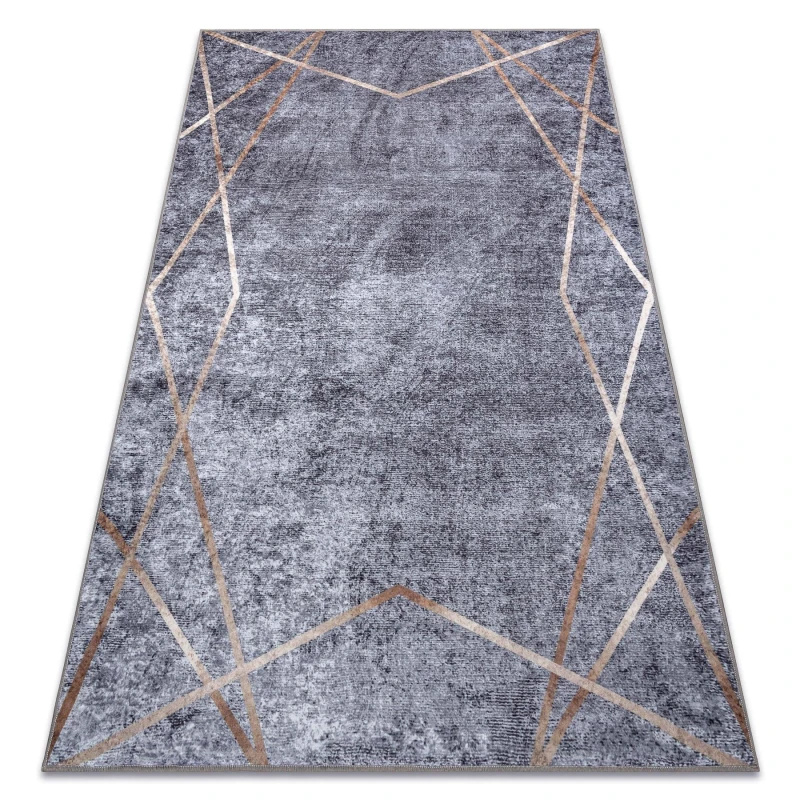 Image of RugsX Miro 51233.809 Washing Carpet Geometric Anti Slip - Grey 200X290 Cm