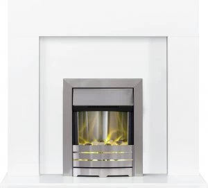 Image of Adam Miami Electric Fire Suite with Helios Inset - White