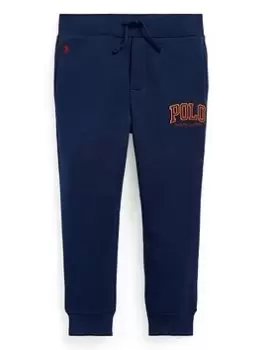 Image of Ralph Lauren Boys Polo Logo Jog Pants - French Navy/wine, Navy, Size 3 Years