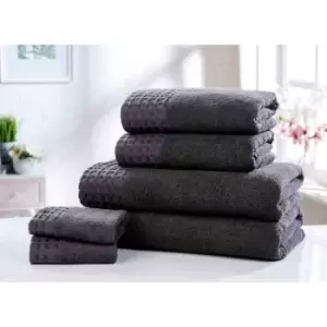 Image of Rapport Home Furnishings Retreat 550gsm Towel Bale - 6 Piece - Charcoal