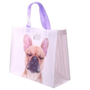 Image of French Bulldog Design Durable Reusable Shopping Bag