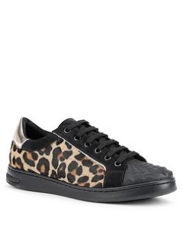 Image of Geox Jaysen Trainers - Leopard/Black, Leopard/Black, Size 7, Women