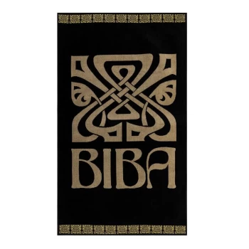 Image of Biba Logo Beach Towel - Logo Black
