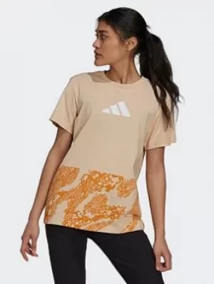 Image of adidas Graphic T-Shirt, Pink, Size XS, Women