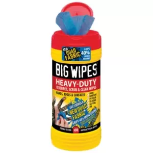 Image of Big Wipes 2420 4x4 Heavy-Duty Cleaning Wipes Tub of 80
