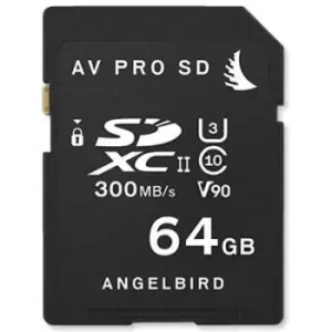 Image of Angelbird SD CARD UHS II 64GB V90 300MB/s