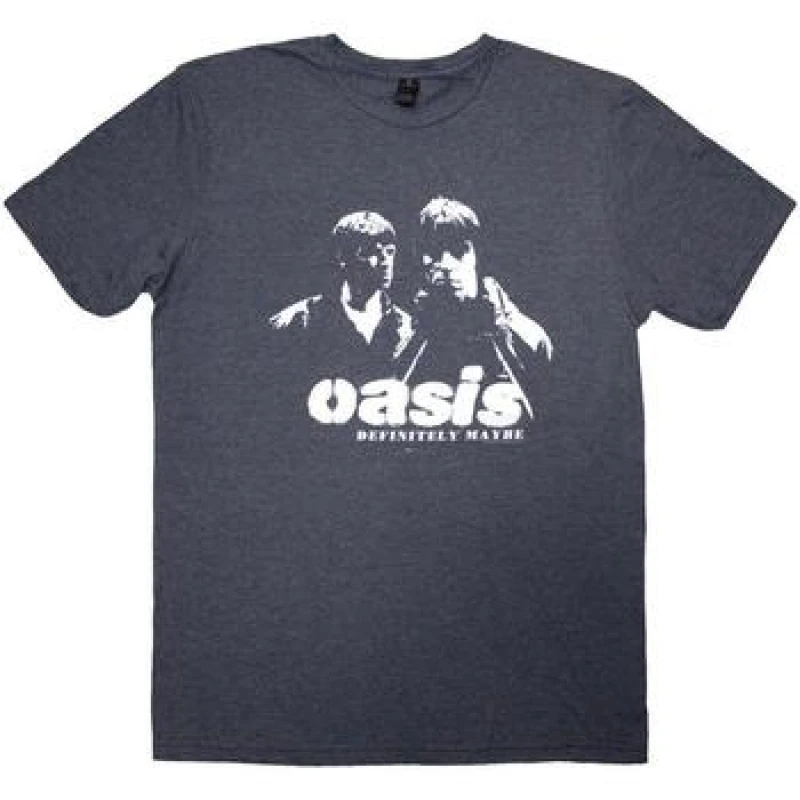 Image of Oasis Oasis Men Definitely Maybe Stencil T-Shirt in Navy Size: Medium Navy M Male 5063750833118