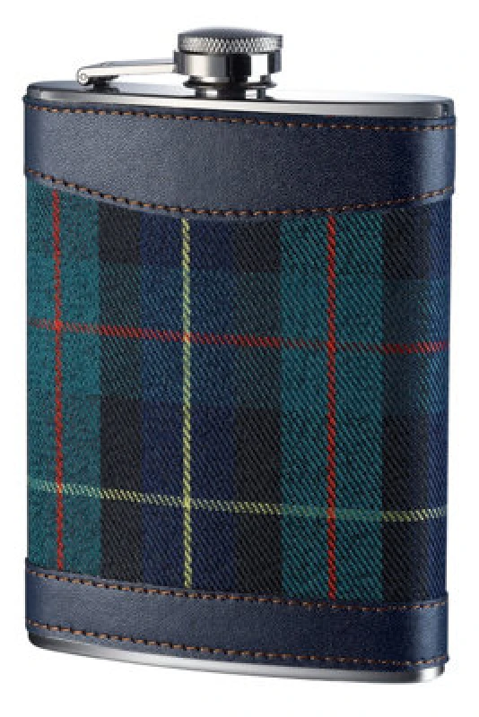 Image of Premier Housewares Tartan Hip Flask Green