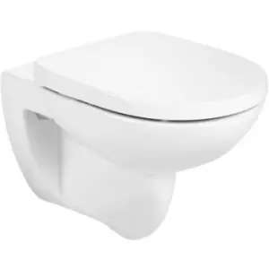 Image of Debba Round Rimless Wall Hung Toilet 540mm Projection - White - Roca