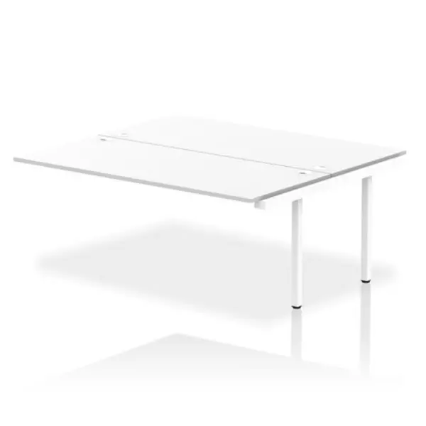 Image of Impulse Bench Dynamic Impulse W1800 x D1600 x H750mm Back to Back Bench Desk 2 Person Extension Kit White Finish White Frame - IB00435 IB00435