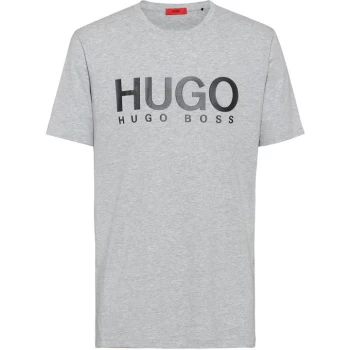 Image of Hugo Boss Dolive Logo T-Shirt Grey Size L Men