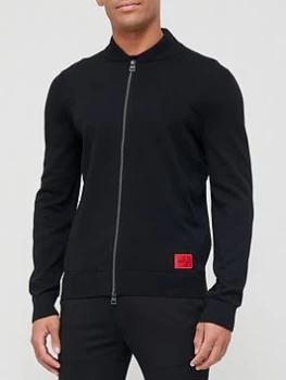 Image of Hugo Boss San Jaque Zip Through Knitted Jacket Black Size L Men