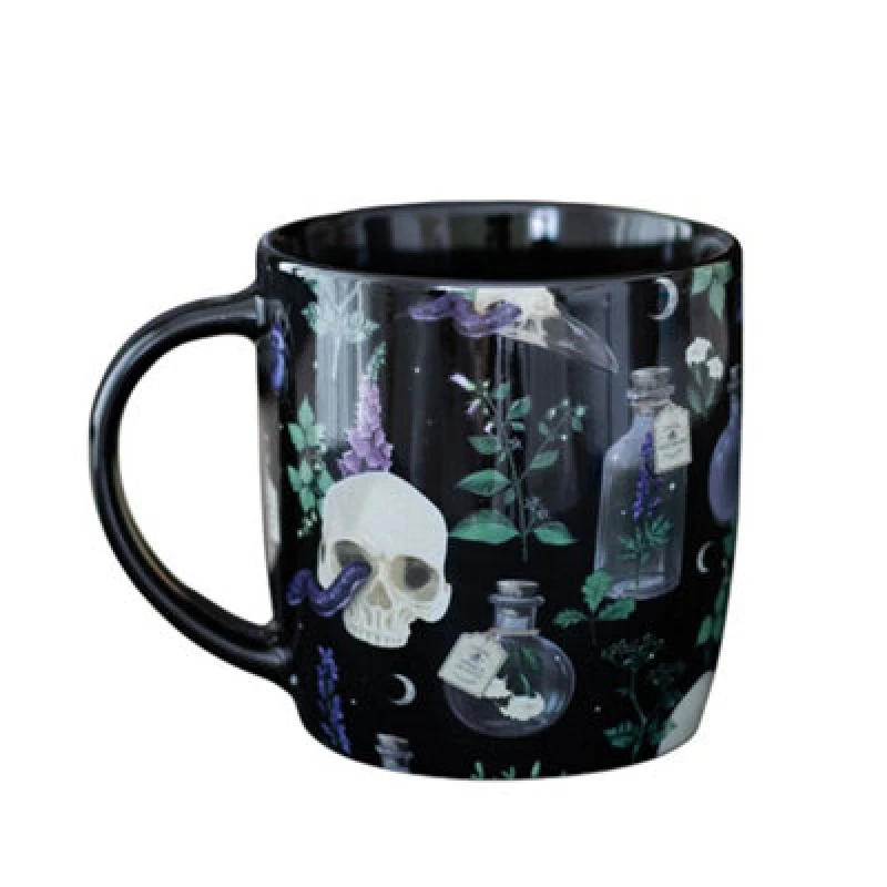 Image of Something Different Something Different Venom & Vines 350ml Mug in Black One Size Unisex 5063750604169