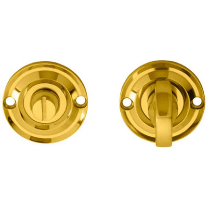 Image of Loops Small Bathroom Thumbturn Lock And Release Handle 67mm Spindle Polished Brass Metallics unisex