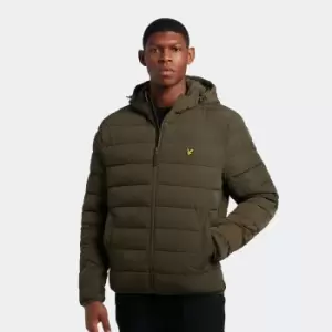 Image of Mens Lightweight Puffer Jacket - Olive - XXL