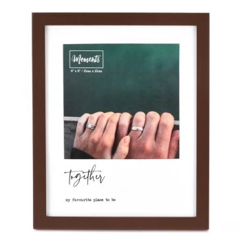 Image of Moments Wooden Photo Frame with Mount 6" x 6" - Together