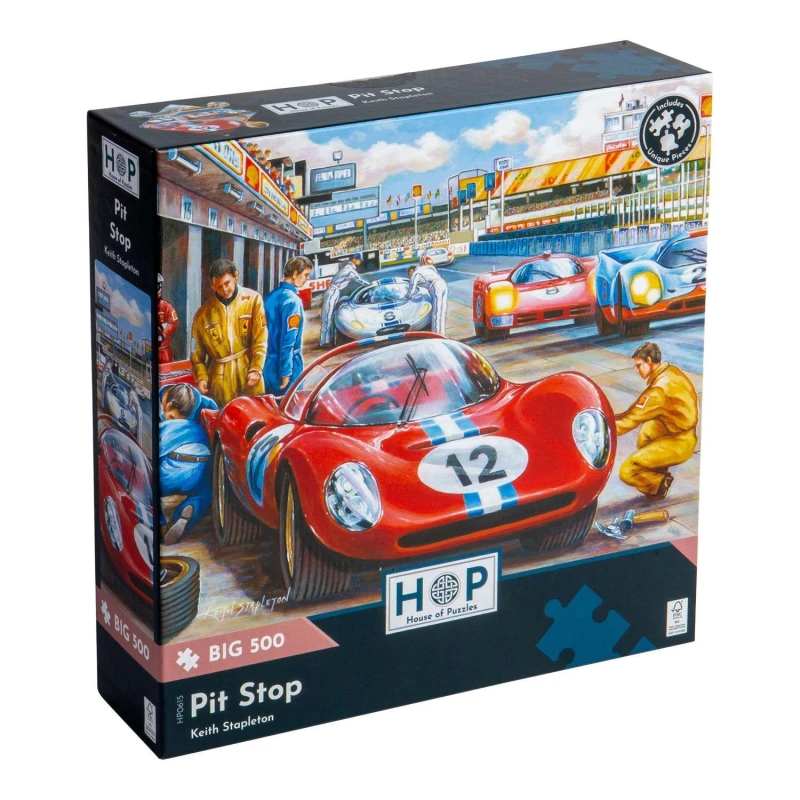 Image of The House Of Puzzles Pit Stop, BIG 500 Piece Jigsaw Puzzle Multi unisex